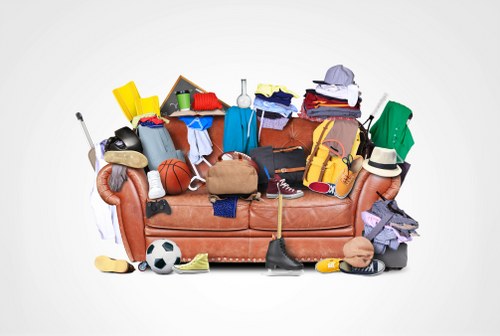 Illustration of furniture being recycled in Stockwell